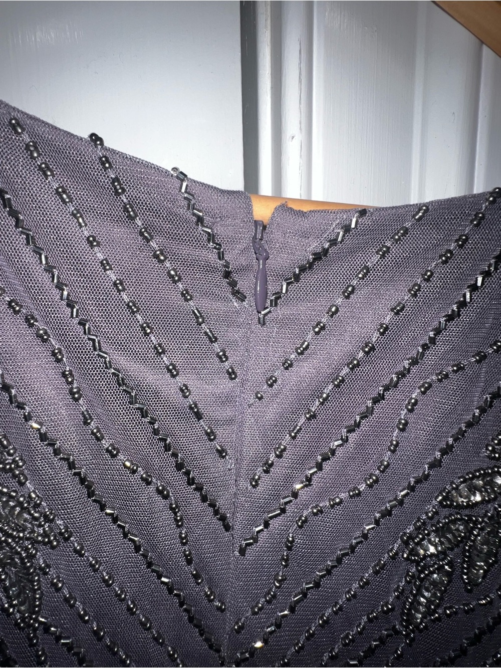 ADRIANNA PAPELL
Beaded Ankle Length Dress With Sheer Flutter Sleeves In Moonscap - Picture 10 of 13